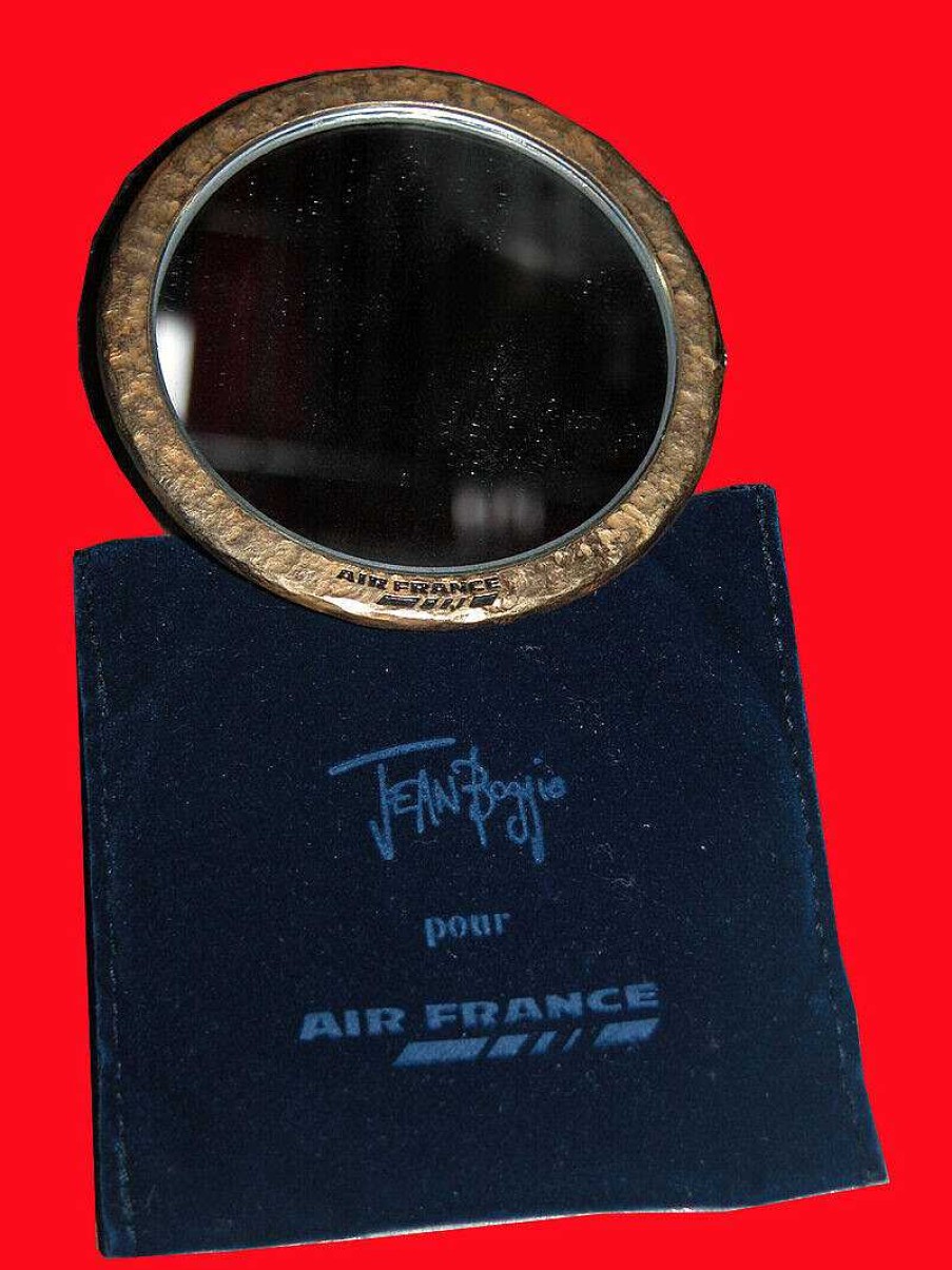 Bijoux EGO IMAGO | Ancien Miroir De Poche Sign Jean Boggio Pour Air France Passage Pour L'An 2000