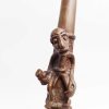 Objets EGO IMAGO | Art Tribal Ancienne Pipe Sculpture Amulette En Bronze Bamoun