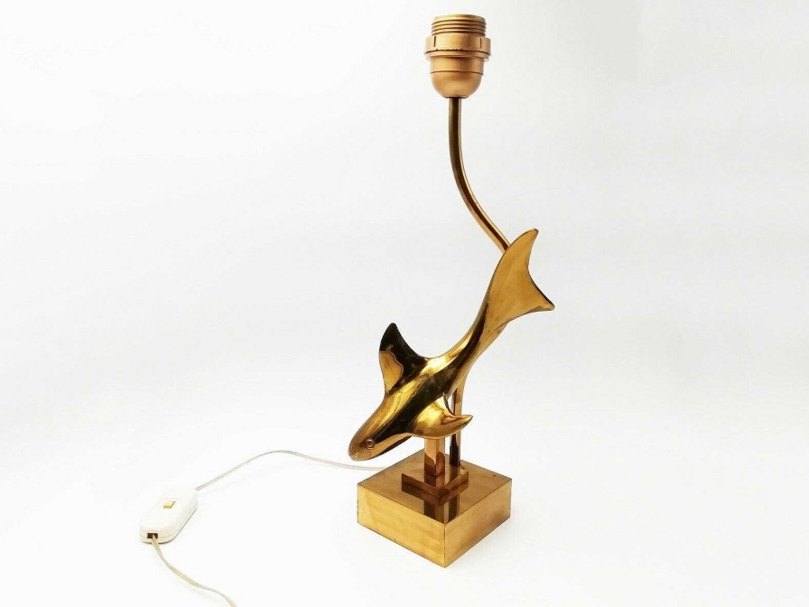 Luminaires EGO IMAGO | 1960'S Lampe Requin En Laiton Et Bronze Dor , Travail De D Corateur