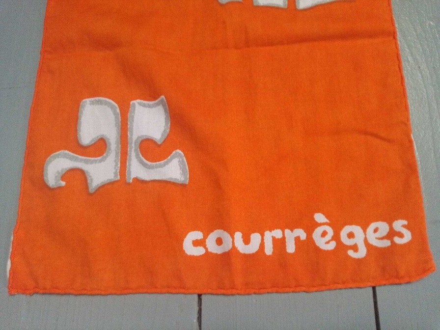 Mode EGO IMAGO | Courreges Paris C.1970'S 4 Foulards Charpes L G Res Shape Print Wrap Scarf