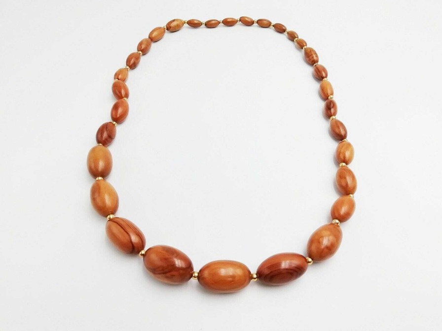 Bijoux EGO IMAGO | Collier En Perles De Bois Tournes