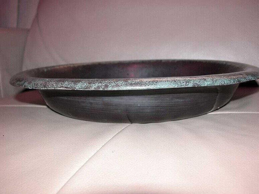 C Ramiques EGO IMAGO | Very Large Dish Mid Century Modern Accolay France Art Pottery Signed .Ca.1950'S