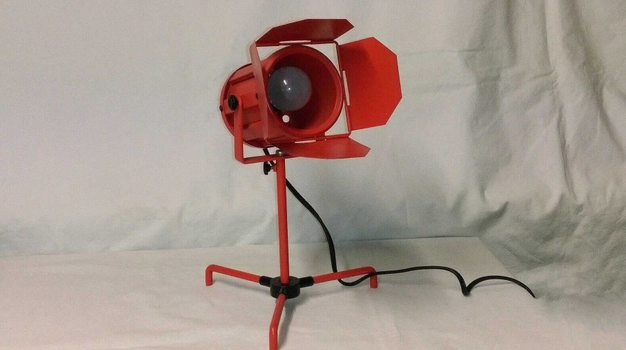 Luminaires EGO IMAGO | Lampe Design Projecteur De Cin Ma Laqu E Rouge Vers 1980