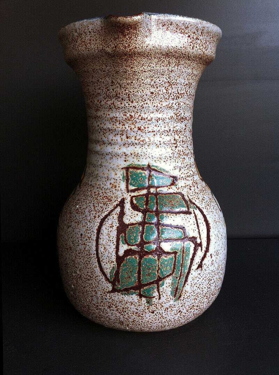 C Ramiques EGO IMAGO | Nice Pitcher Mid Century Modern Accolay France Art Pottery Signed Ca 1960'S