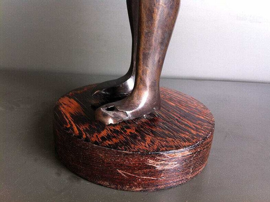 Sculptures EGO IMAGO | Jolie Sculpture Africaniste En Bronze Contemporain " Personnage Debout "