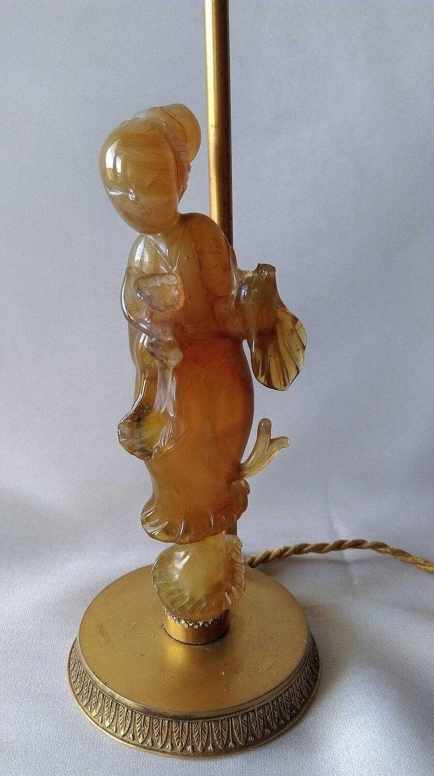 Luminaires EGO IMAGO | Ancienne Lampe En Verre Souffl Murano ? Figurant Une Chinoise Debout Vers 1950