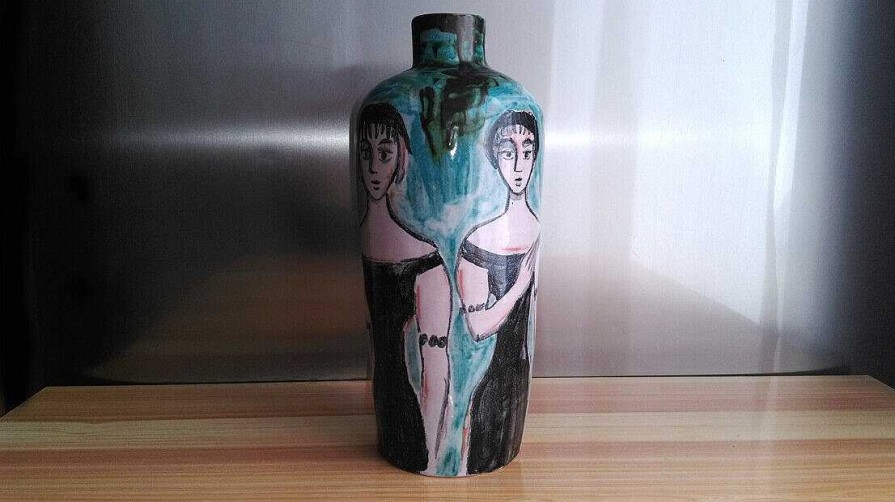 C Ramiques EGO IMAGO | Vase En Ce Ramique E Poque 1950 Signature A Identifier Gustave Reynaud ?