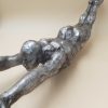 Sculptures EGO IMAGO | Grande Sculpture D Corative " Le Gymnaste Quilibriste" En R Sine Argent H. 60 Cm