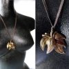 Bijoux EGO IMAGO | Ancien Collier Pendentif Sign Ghis " F Ve De Cacao En Fleur "