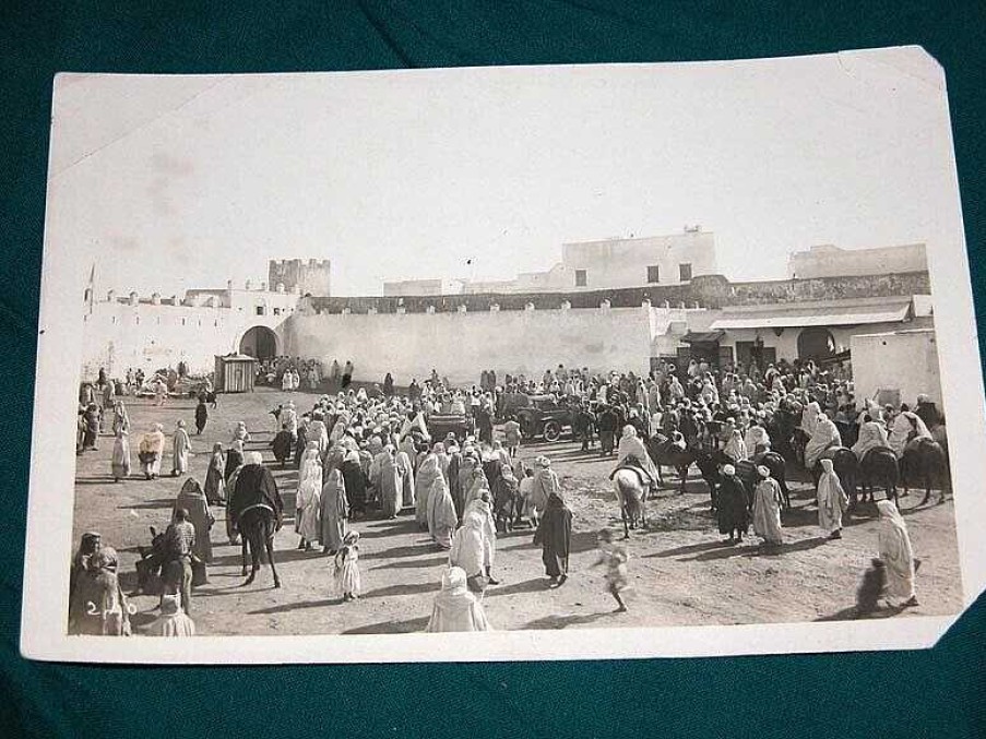 Photos EGO IMAGO | Rare Photo 1913 Azemmour Circuit Auto Maroc Tirage Argentique D' Poque Vintage