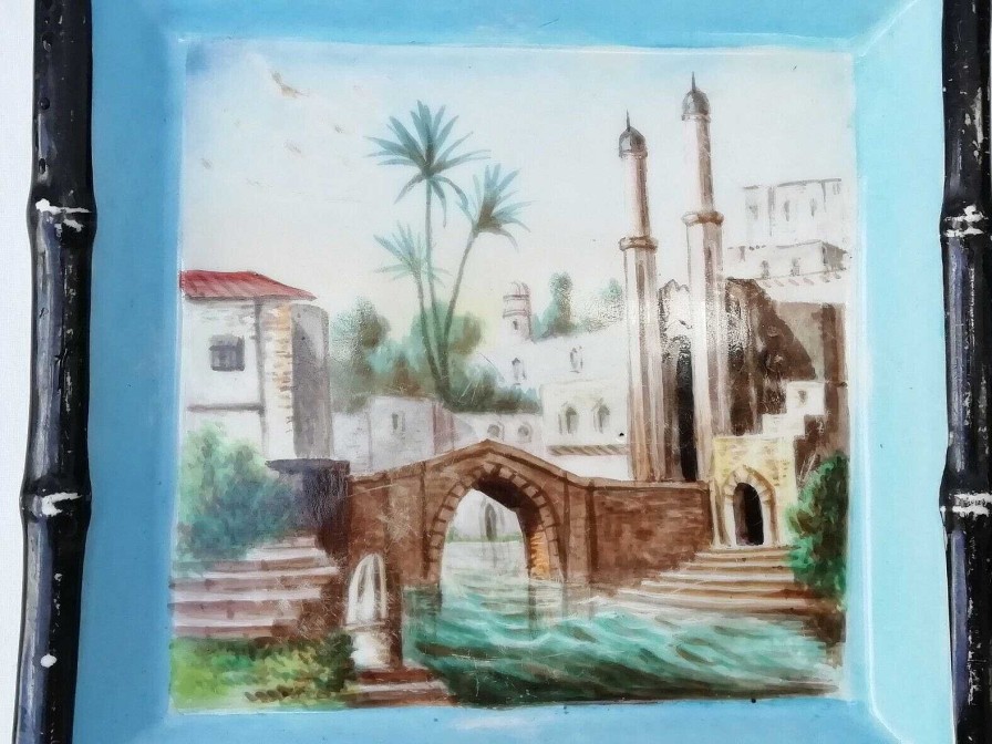 C Ramiques EGO IMAGO | Ancien Vide Poche En Faience " Paysage D'Orient " Signature Identifier ?