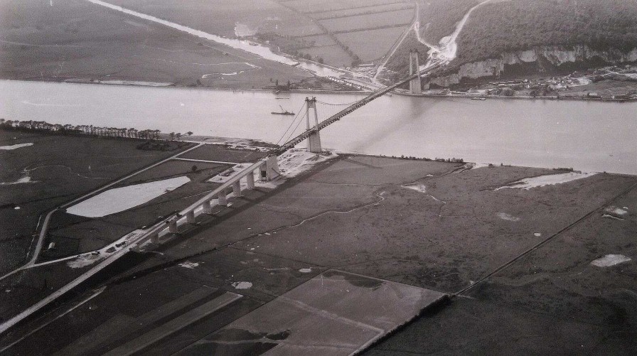 Photos EGO IMAGO | Ancienne Photo A Rienne De Roger Henrard 1959 " Pont De Tancarville "