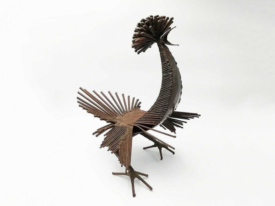 Sculptures EGO IMAGO | Fameuse Sculpture "Le Coq" En Fer Soud Et Patin Par Michel Anasse, France,1965