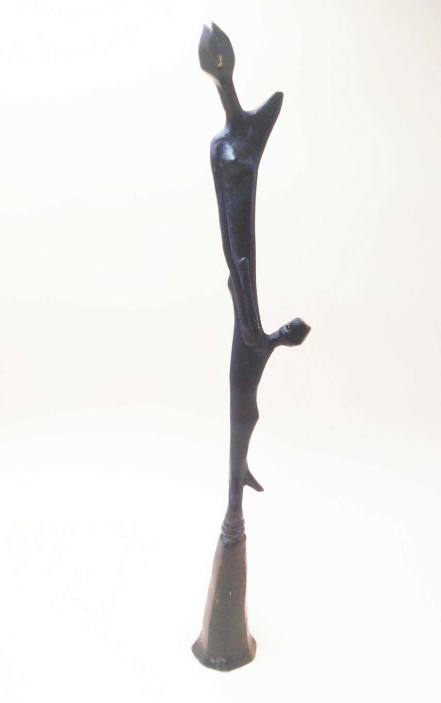 Sculptures EGO IMAGO | Sculpture Africaniste En Bronze Contemporain " Femme L'Enfant " H. 40 Cm