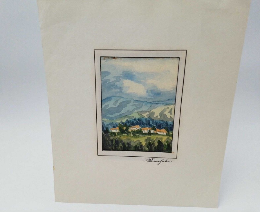 Tableaux EGO IMAGO | Ancienne Aquarelle " Paysage " Signature Identifier ?