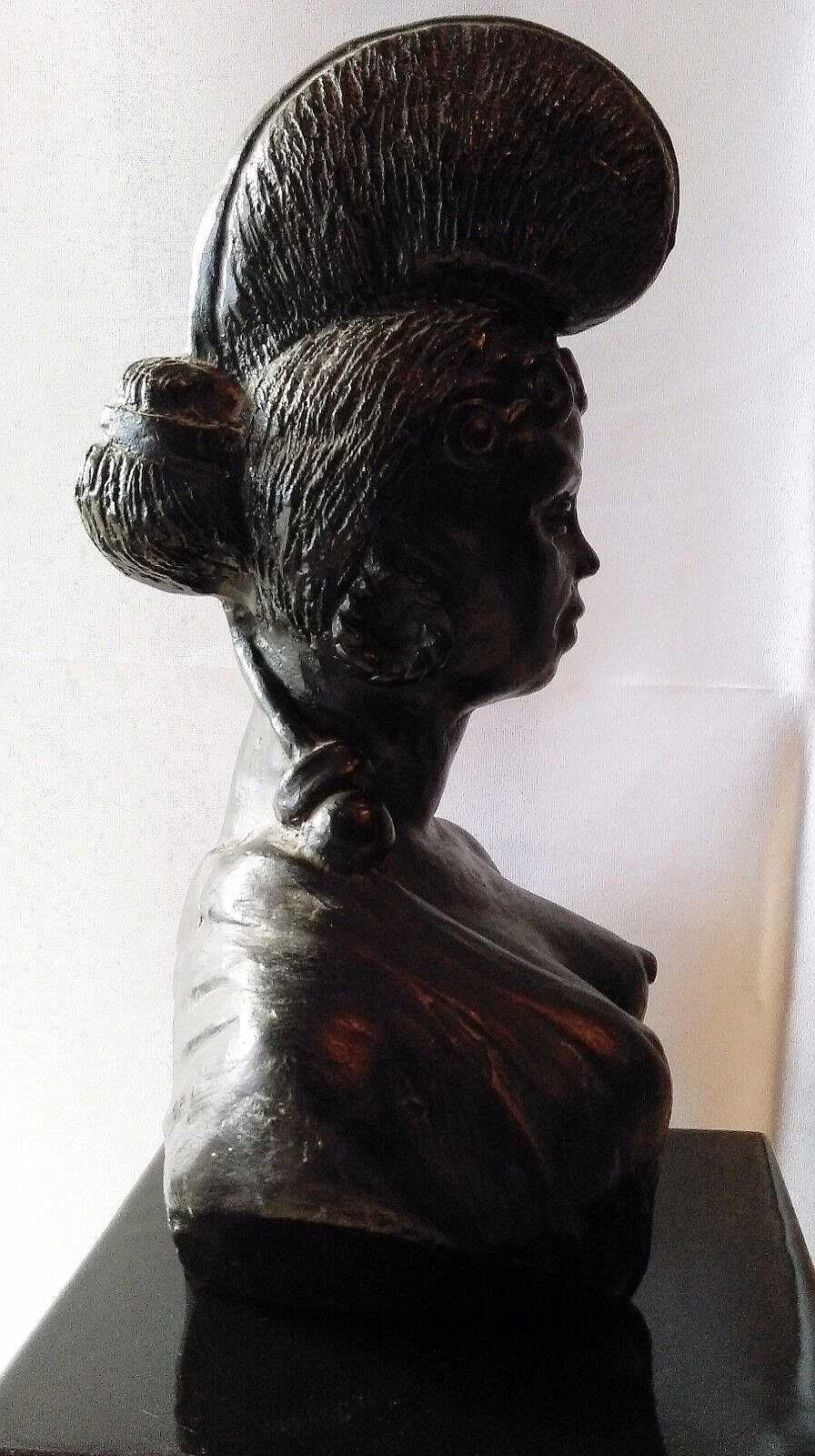 Sculptures EGO IMAGO | Rarissime Sculpture Femme Foulah Ou Peuls A La Coiffure Incunabula Art D Co