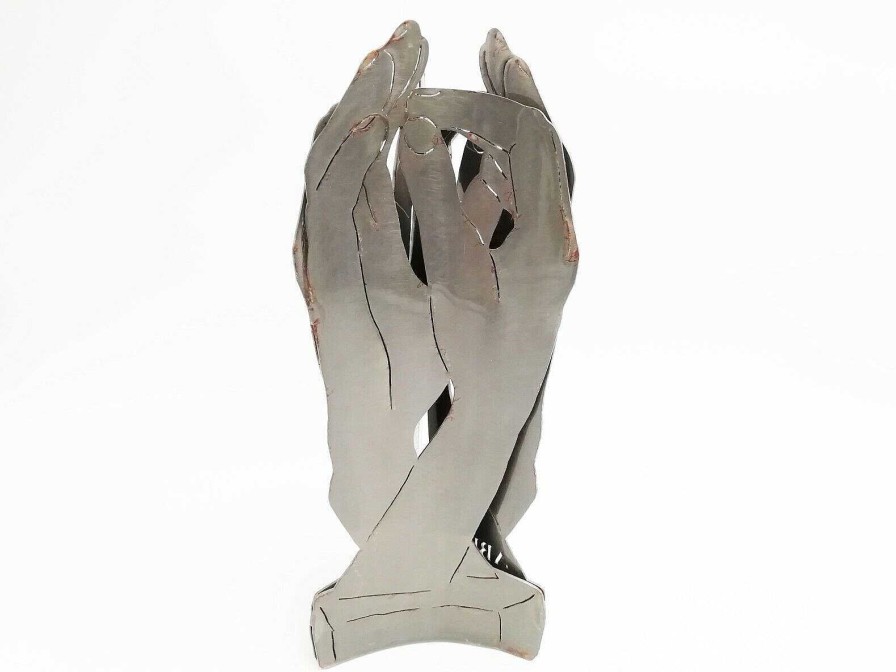 Objets EGO IMAGO | Abbax Sculpture Surealiste "Hands" En Metal Decoupe