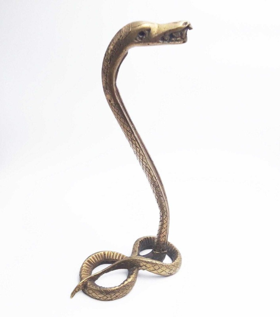 Luminaires EGO IMAGO | Tr S L Gant Pied De Lampe Cobra En Bronze Sculpture