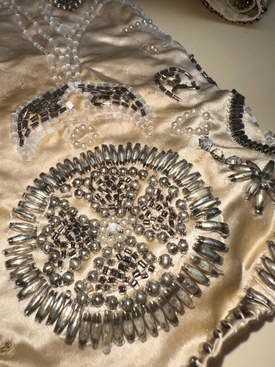 Mode EGO IMAGO | Art Deco French Couture 1920'S Tunique En Soie Et Perles De Verre