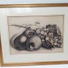 Tableaux EGO IMAGO | B.Mienville " Nature Morte Aux Fruits " Dessin Original Au Crayon Sign