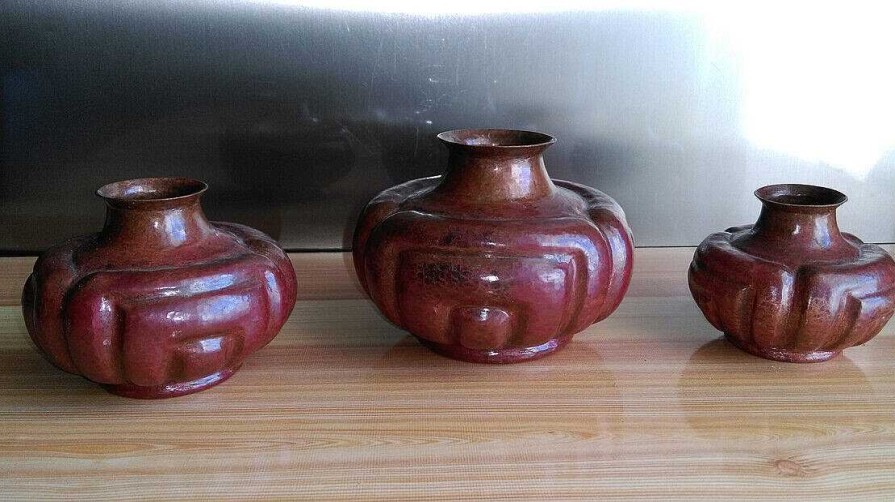 Objets EGO IMAGO | Suite De 3 Vases En Dinanderie Art D Co Arts & Crafts